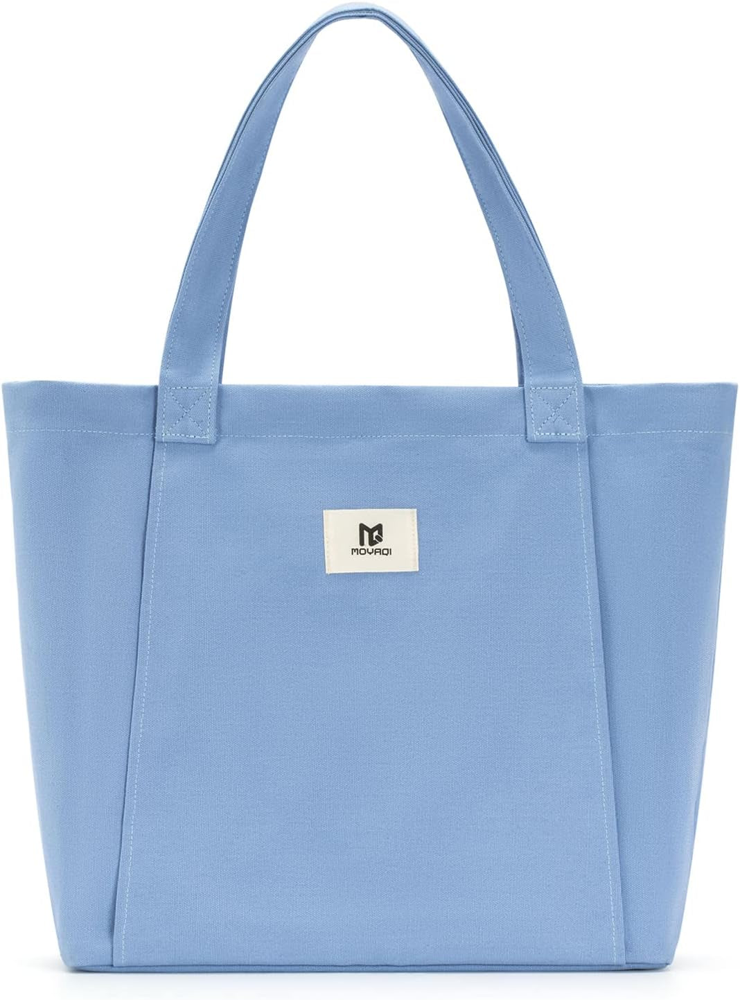 Moyaqi Canvas Tote Bag with Yoga Mat Carrier Pocket Carryall Shoulder Bag for Office, Workout, Pilates, Travel, Beach and Gym